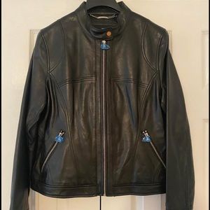 Black Wilson Leather Bomber Jacket